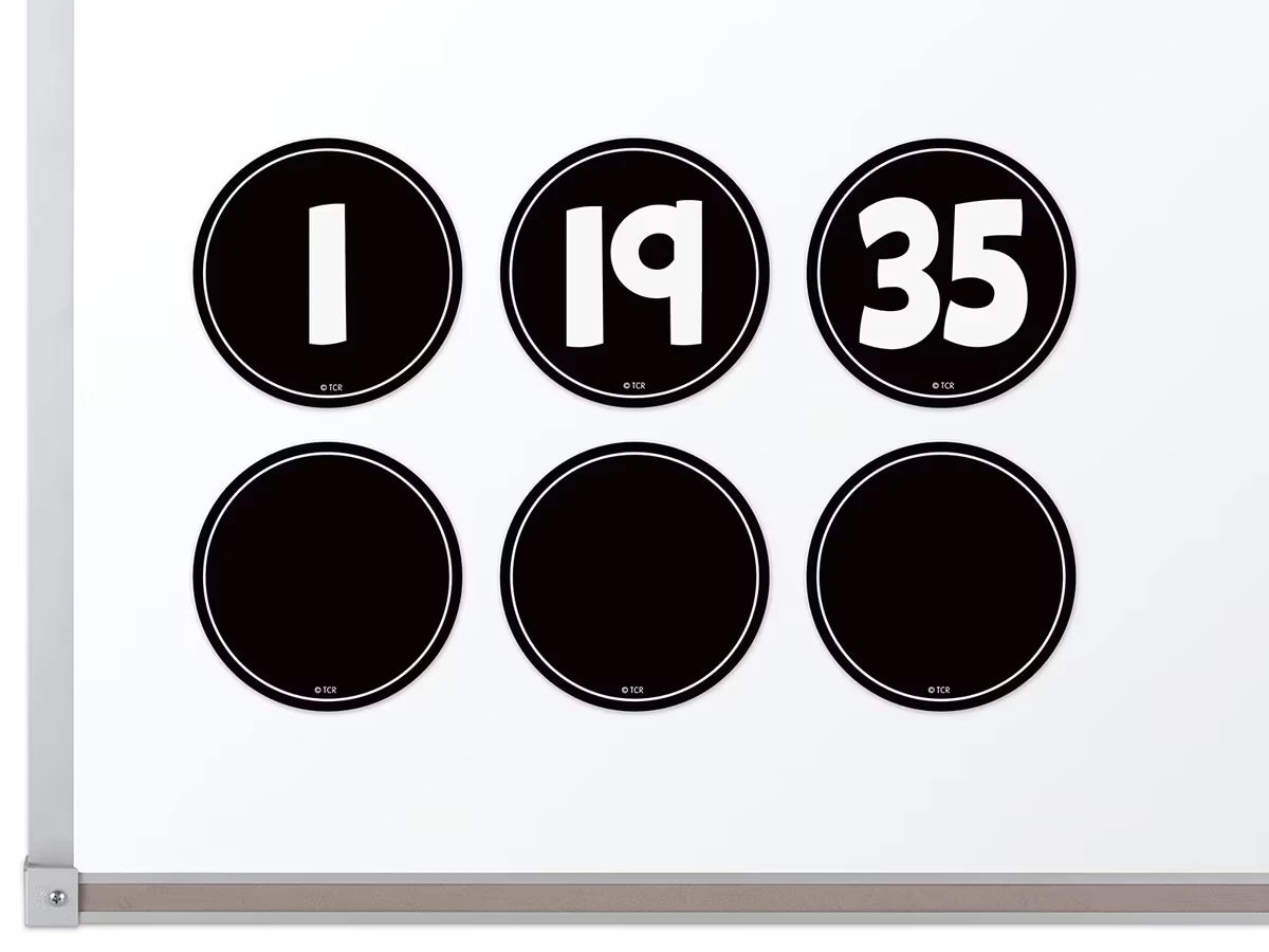 Black-And-White Numbers Magnetic Accents - US 5088