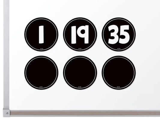 Black-And-White Numbers Magnetic Accents - US 5088