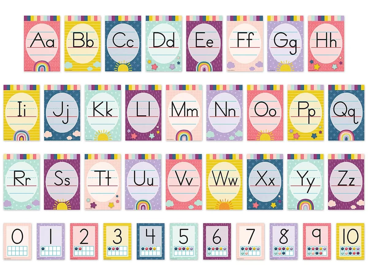 Oh Happy Day! Alphabet Card Bulletin Board Set - US 9580