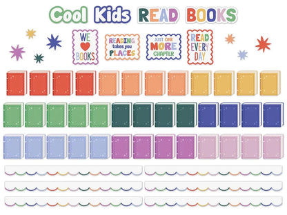 Color Crush Read Books Bulletin Board Set - US 1367