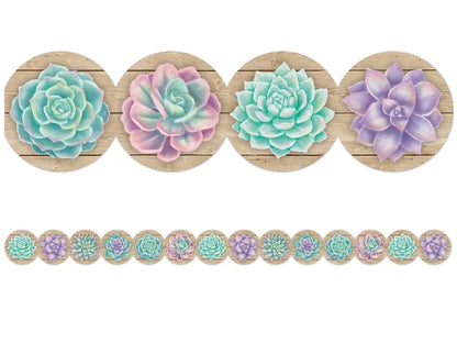 Rustic Bloom Succulent Border - US 8947