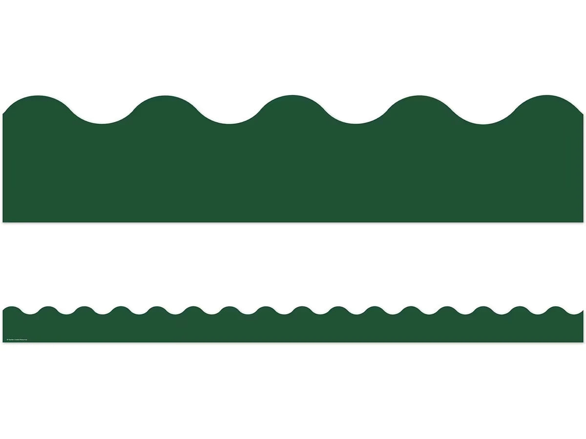 Moving Mountains Pine Green Scalloped Border - US 8334
