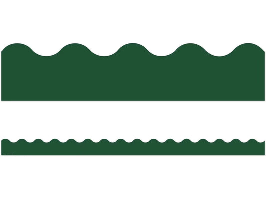 Moving Mountains Pine Green Scalloped Border - US 8334