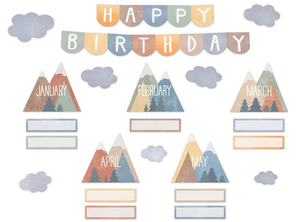 Moving Mountains Birthday Bulletin Board Set - US 3291