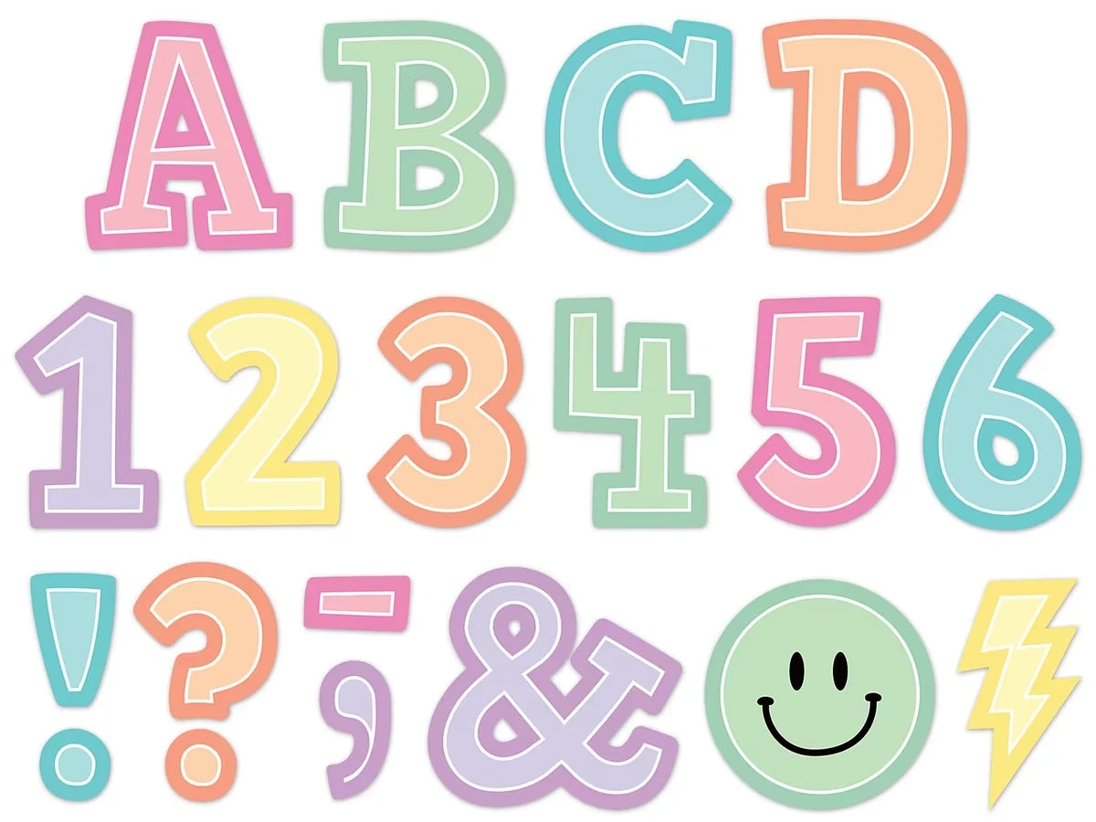 Pastel Pop 2" Self-Adhesive Punch-Out Letters - US 4000