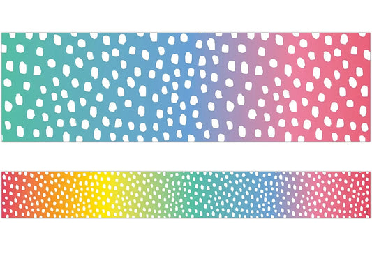 Messy Dots Rainbow Border - US 1522