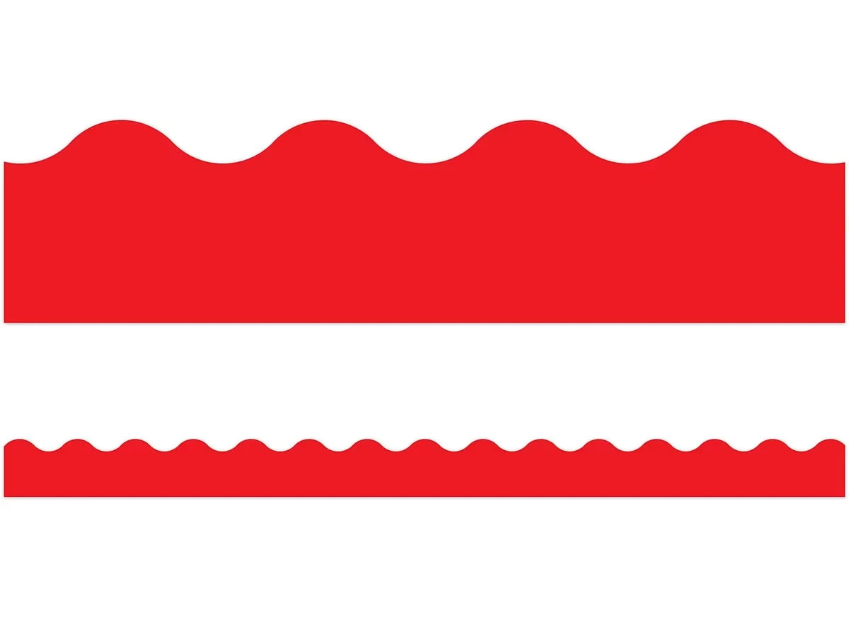 Red Scalloped Border - US 4975