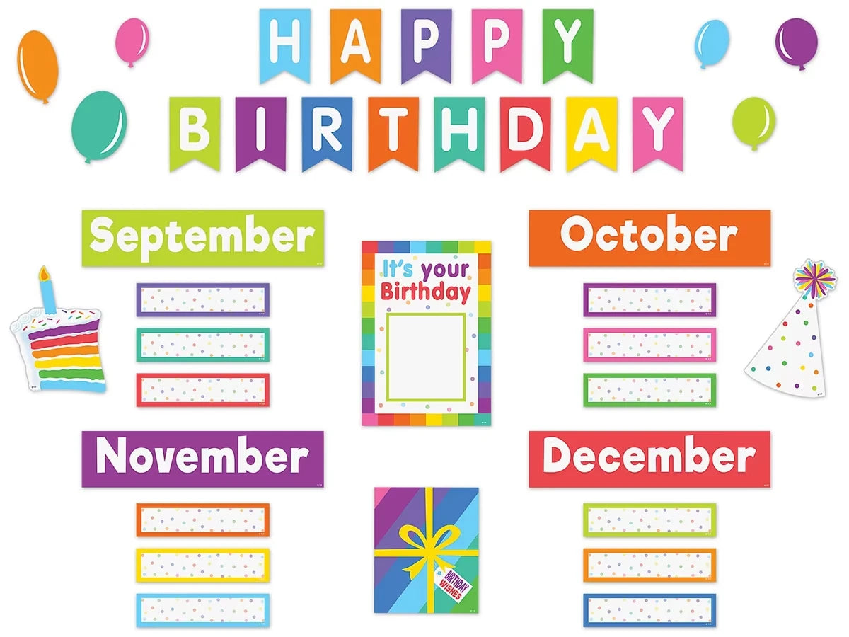 Colorful Birthday Bulletin Board Set - US 9269