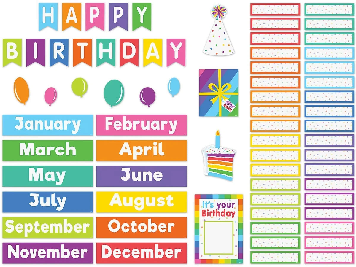 Colorful Birthday Bulletin Board Set - US 9269