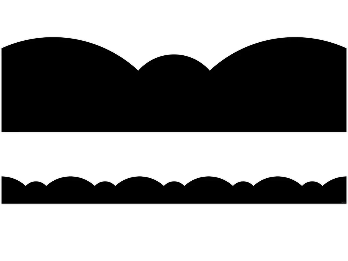 Black Stylish Scalloped Border - US 3271