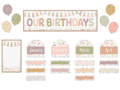 Terrazzo Tones Birthday Bulletin Board Set - US 8285