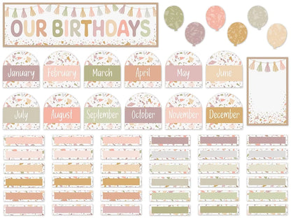 Terrazzo Tones Birthday Bulletin Board Set - US 8285