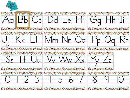 Confetti Traditional Manuscript Bulletin Board Set - US 2066