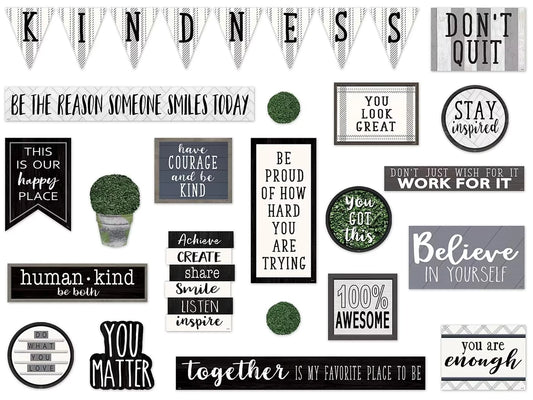 Modern Farmhouse Motivational Bulletin Board Set - US 8815