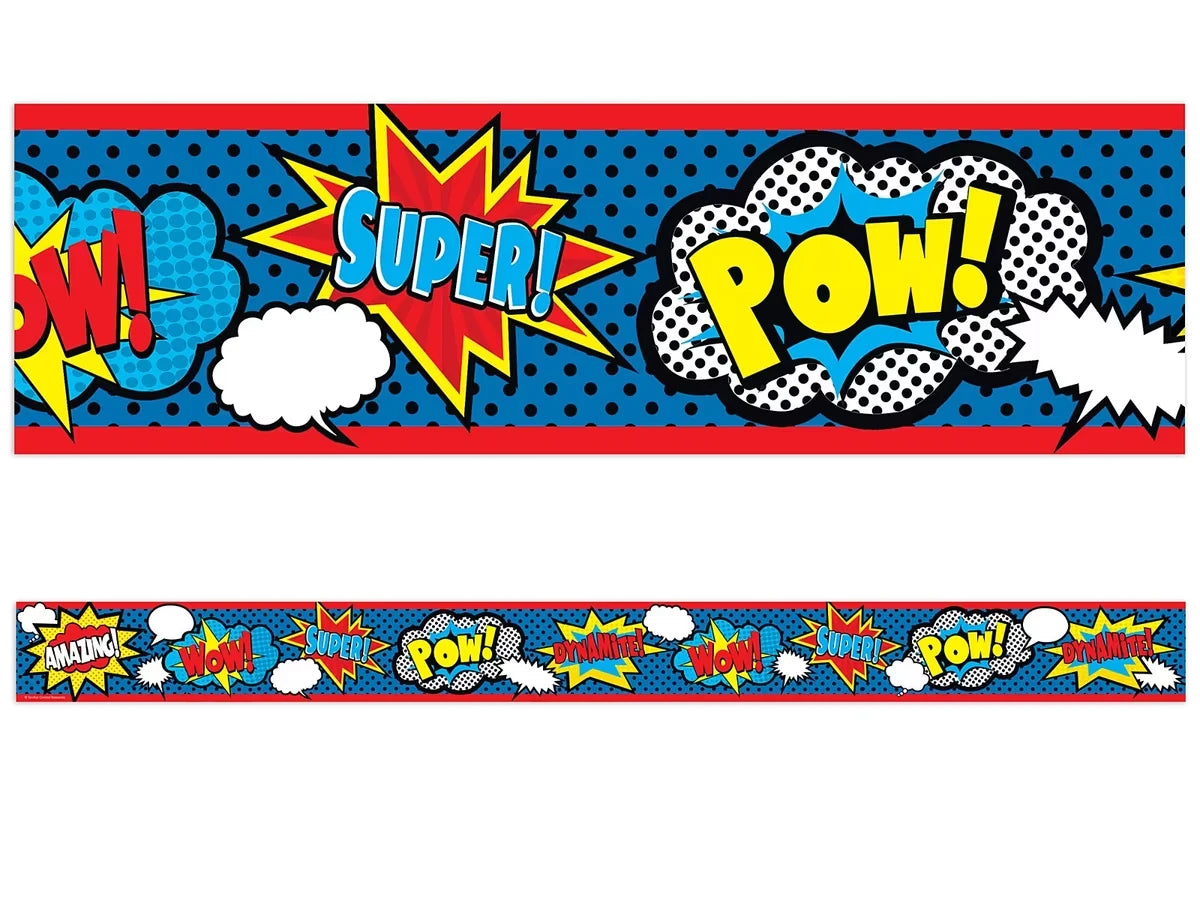 Superhero Word-Burst Border - US 1331