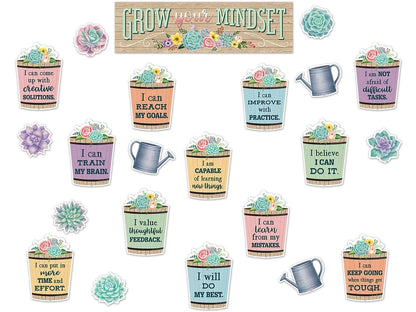 Rustic Bloom Growth Mindset Bulletin Board Set - US 2642