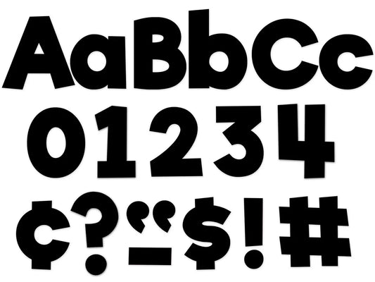 Black 4" Punch-Out Letters - US 4714