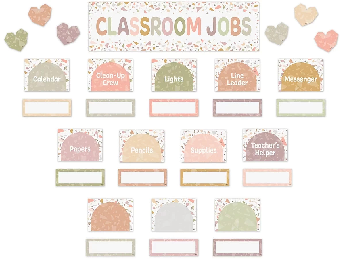 Terrazzo Tones Classroom Jobs Bulletin Board Set - US 3996