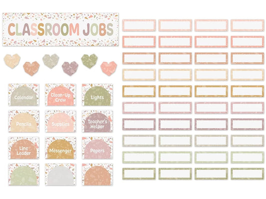 Terrazzo Tones Classroom Jobs Bulletin Board Set - US 3996