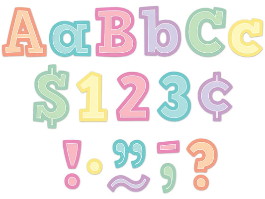 Pastel Pop 4" Punch-Out Letters - US 6556
