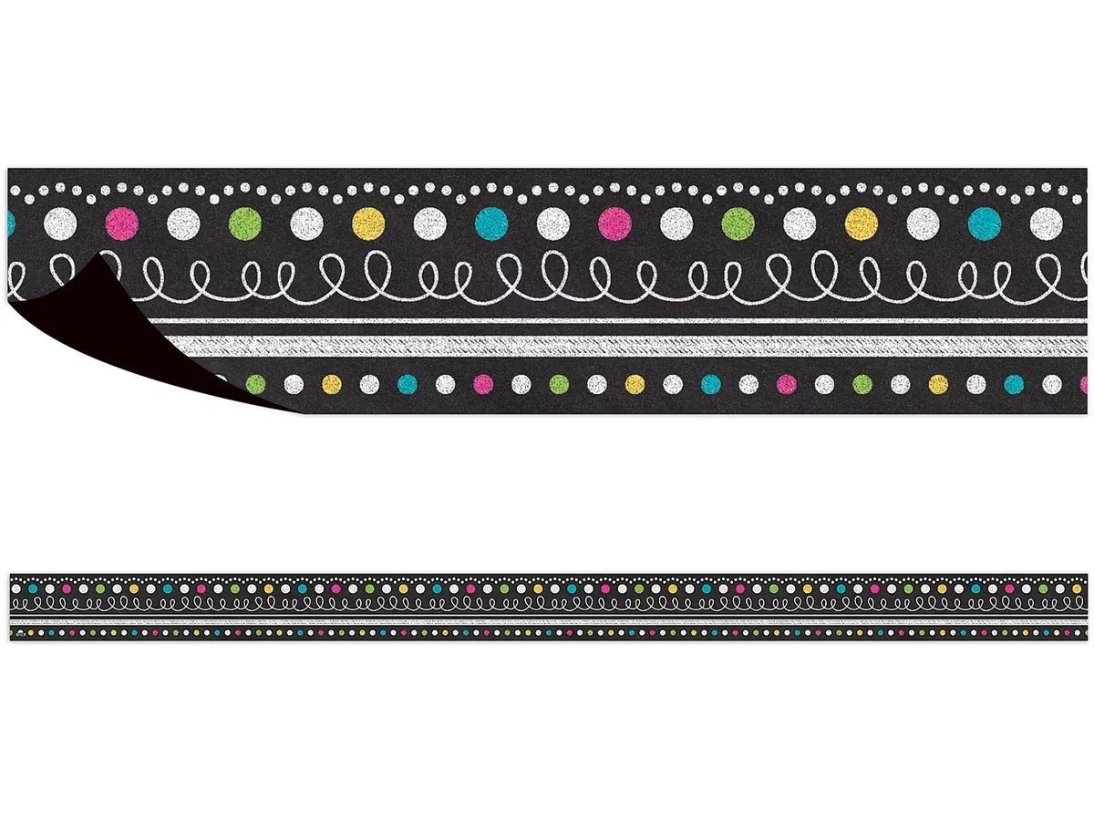 Chalkboard Brights Dot & Loop Magnetic Border - US 5492