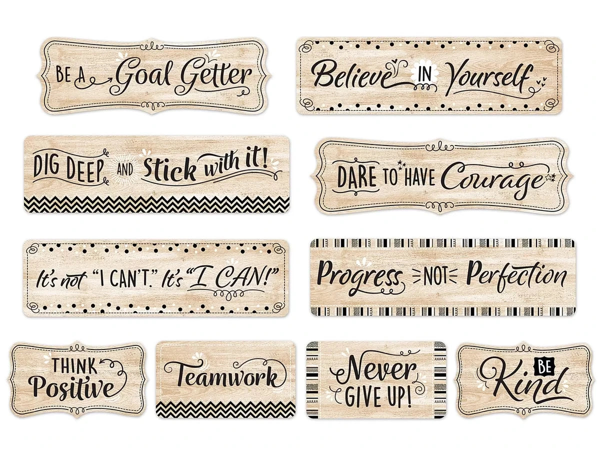 Mindset Matters Wood Bulletin Board Set - US 4303