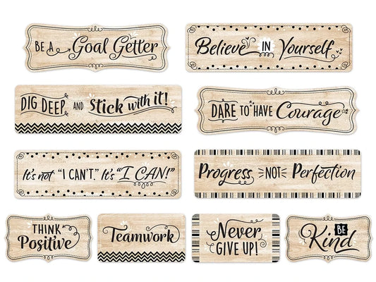 Mindset Matters Wood Bulletin Board Set - US 4303