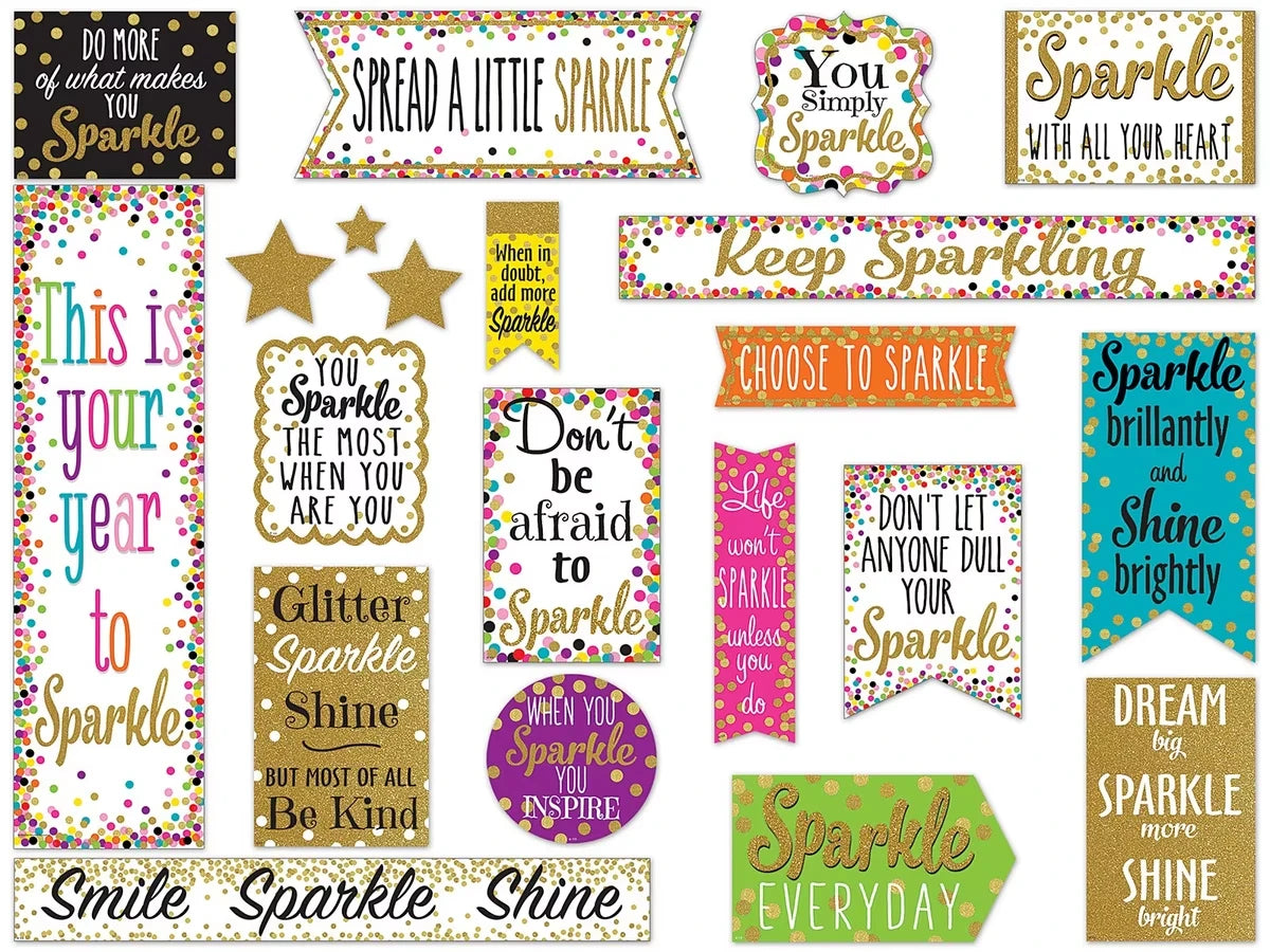 Confetti Sparkle & Shine Bulletin Board Set - US 4493
