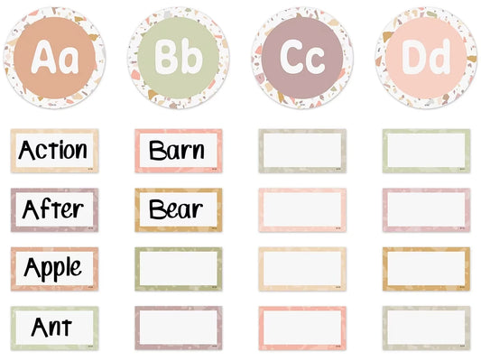 Terrazzo Tones Word Wall Bulletin Board Set - US 1898