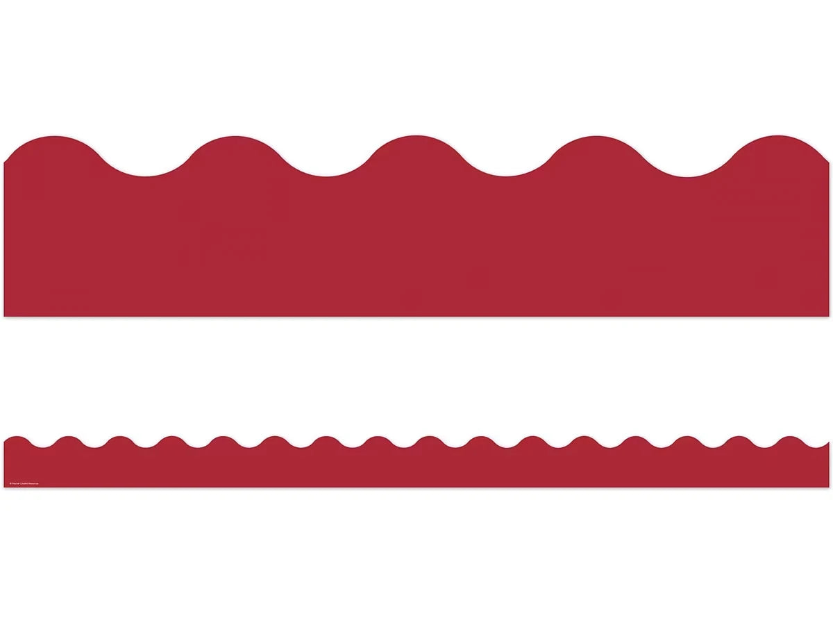 Moving Mountains Cranberry Red Scalloped Border - US 8441