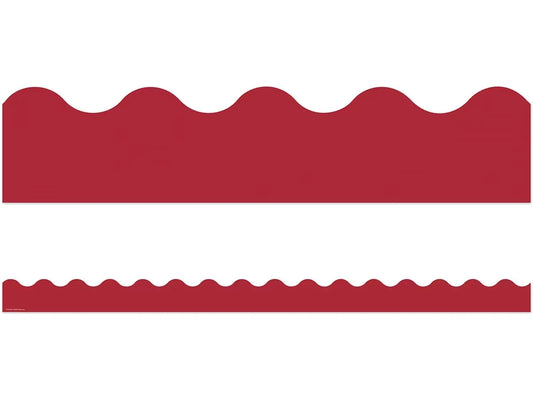 Moving Mountains Cranberry Red Scalloped Border - US 8441