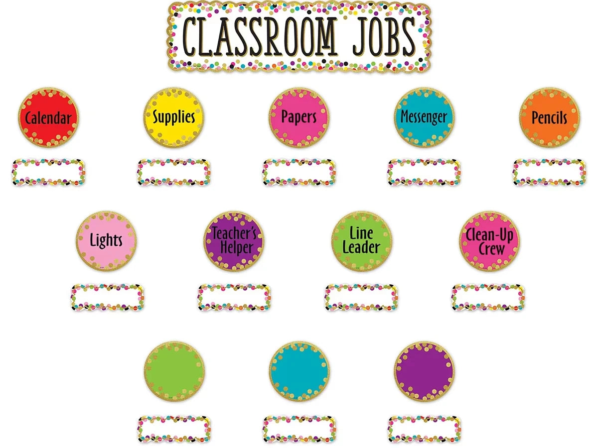 Confetti Classroom Jobs Bulletin Board Set - US 9182