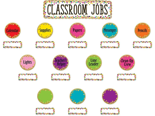 Confetti Classroom Jobs Bulletin Board Set - US 9182