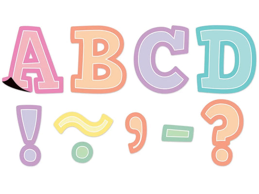 Pastel Pop 3" Magnetic Punch-Out Letters - US 7317