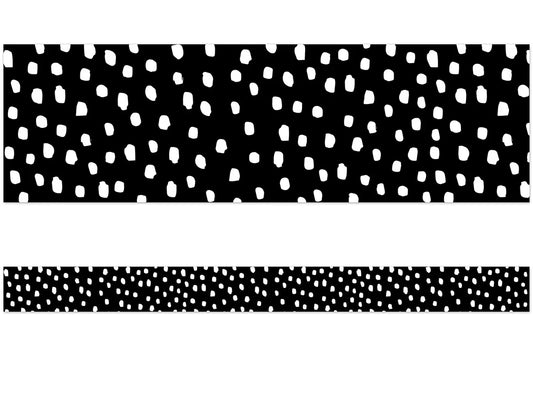 Black & White Messy Dot Border - US 3085
