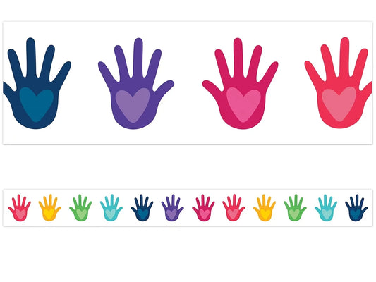 One World Colorful Hands Border - US 4778