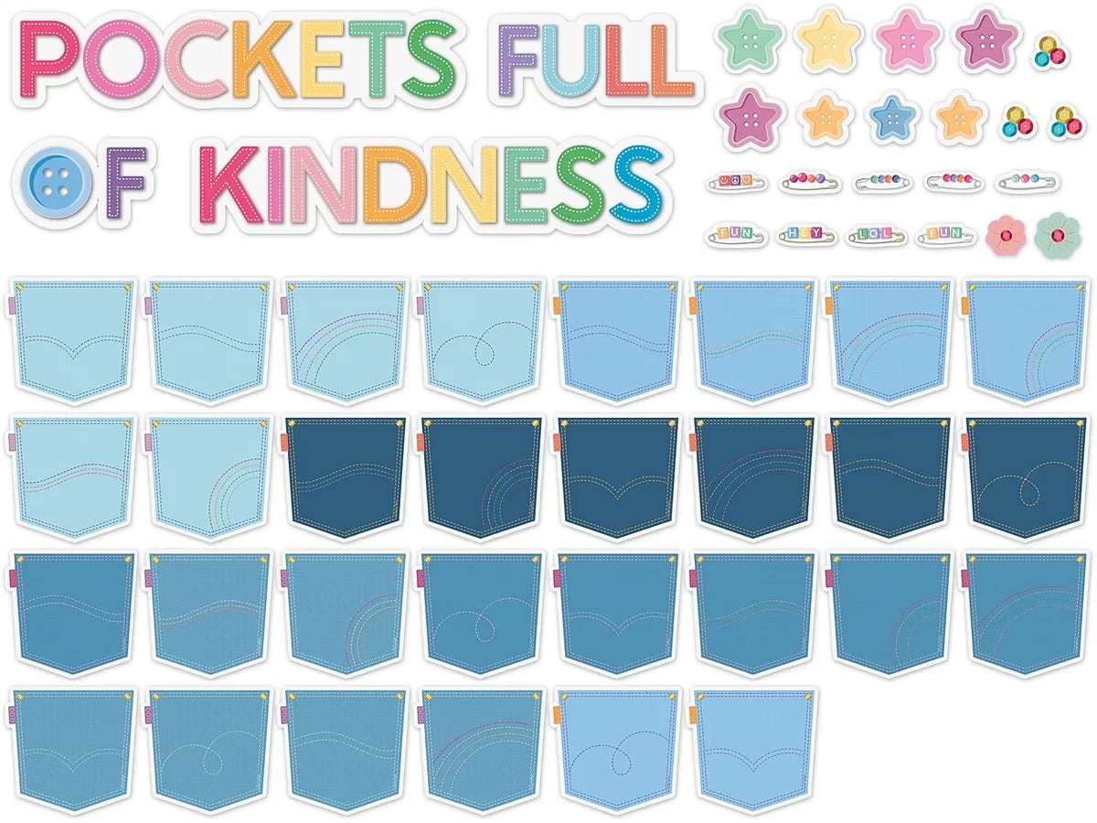 Crafty and Cool Pockets Full of Kindness Bulletin Board Set - US 7195