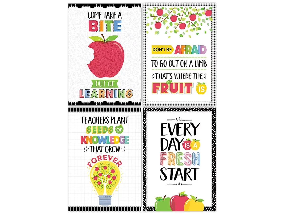 Apple Time Motivational Poster Pack - US 4767