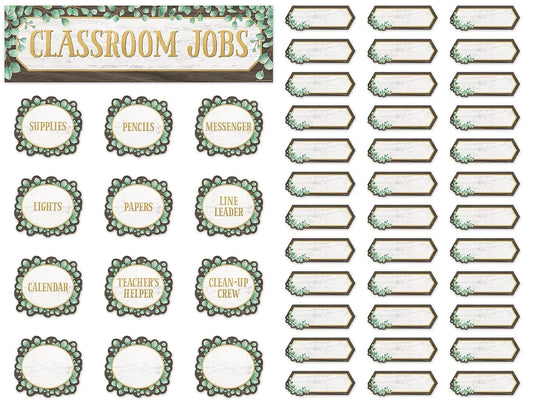 Eucalyptus Classroom Jobs Bulletin Board Set - US 4473