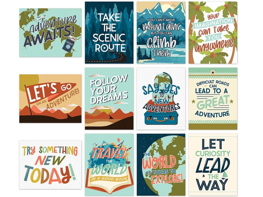 Let’s Explore Motivational Mini Poster Pack - US 4814