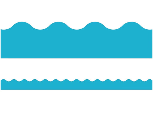 Sky Blue Scalloped Border - US 5163