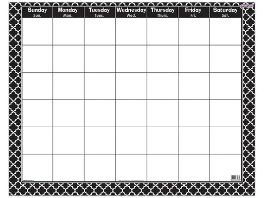 Moroccan Print Write & Wipe Classroom Calendar - US 6126
