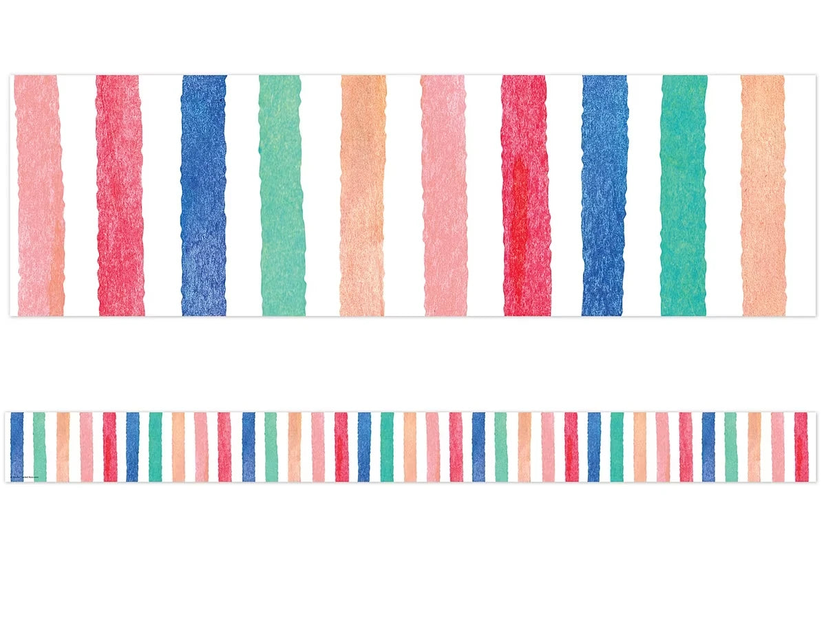 Watercolor Striped Border - US 7123