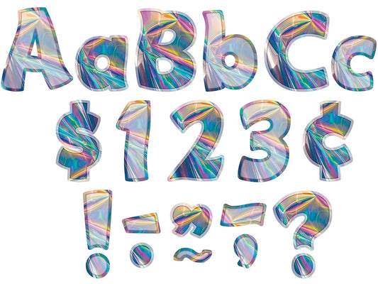 Iridescent 4" Punch-Out Letters - US 4782