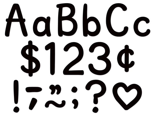 Classic Black 4" Punch-Out Letters - US 6501