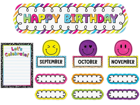 Brights 4Ever Birthday Bulletin Board Set - US 2325