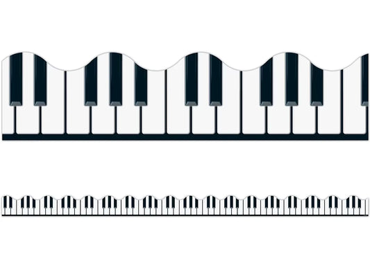 Musical Keyboard Scalloped Border - US 6325