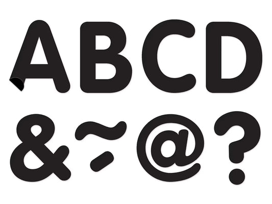 Black 2" Magnetic Punch-Out Letters - US 9037