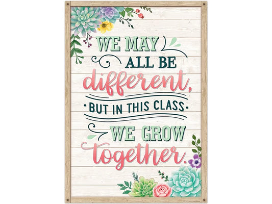 Rustic Bloom We Grow Together Poster - US 9607