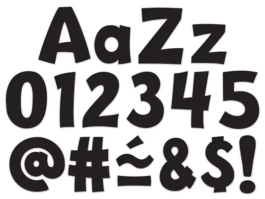 Black Playful 4" Punch-Out Letters - US 1416